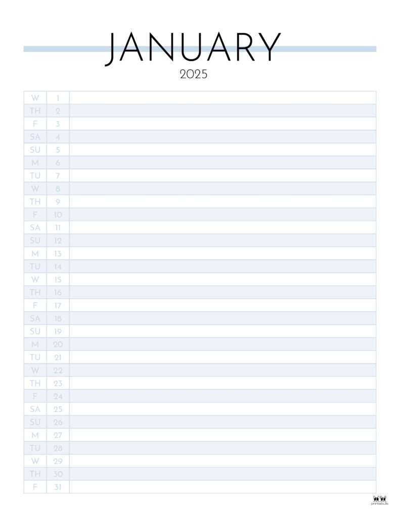 January 2025 Calendars - 107 FREE Printables 181 Printable-January-2025-Calendar-Style-63
