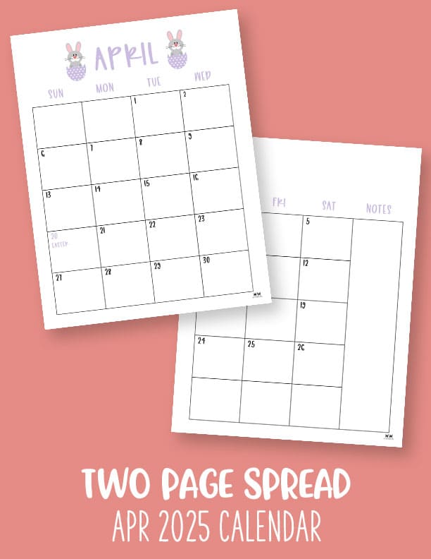 April 2025 Calendars - 107 FREE Printables 195 Printable-April-2025-Calendar-Style-104