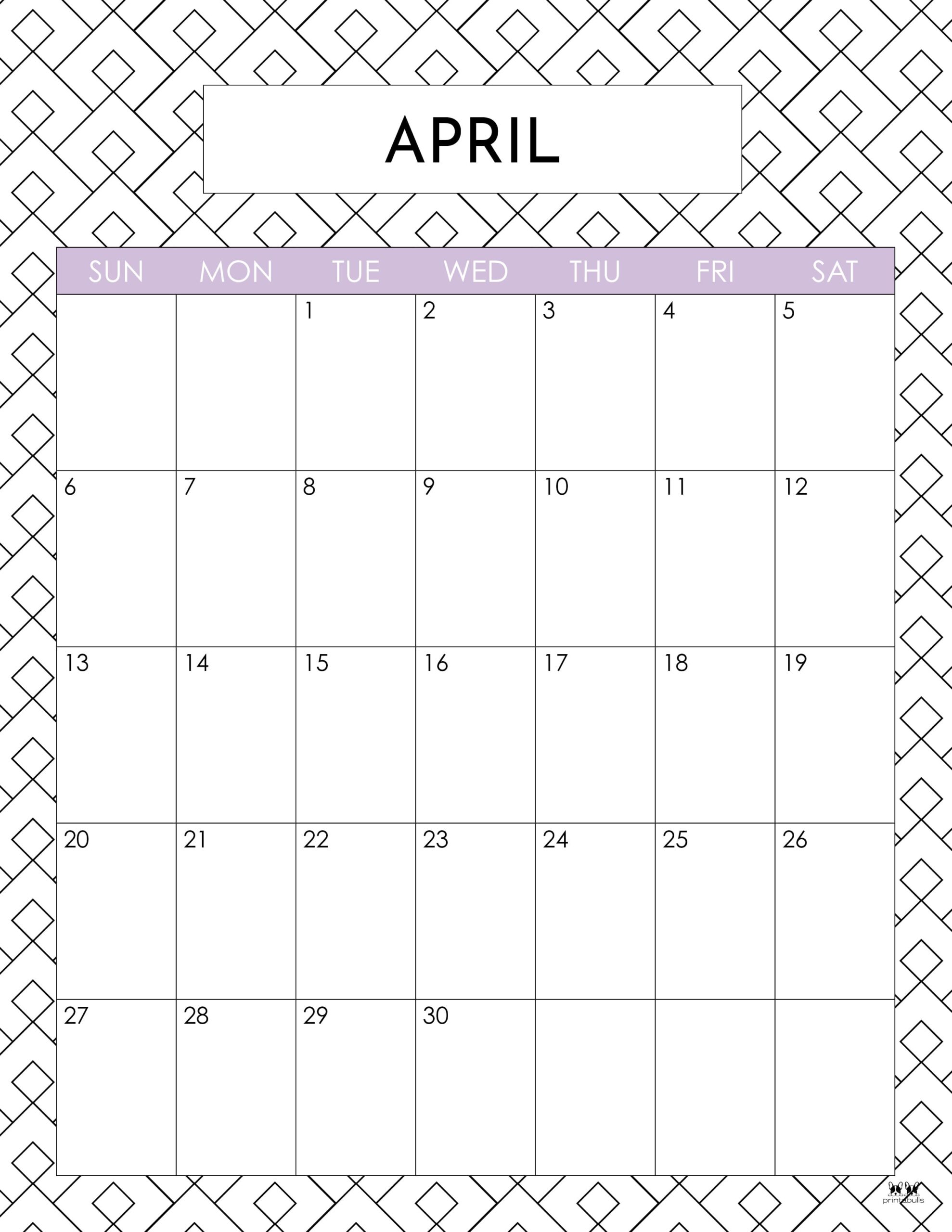 April 2025 Calendars - 107 FREE Printables | Printabulls
