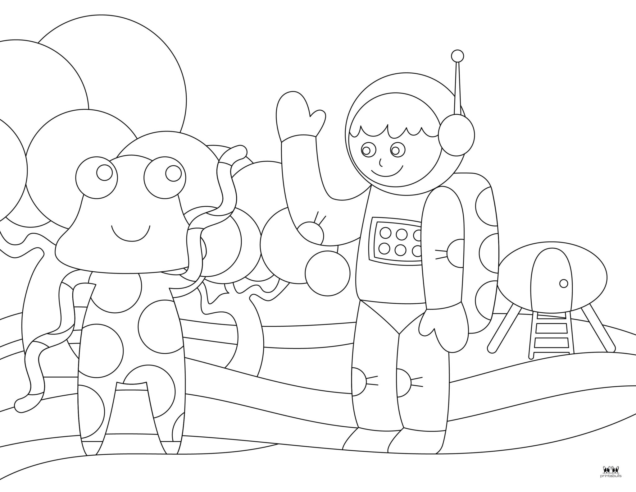 Astronaut Coloring Pages & Templates - FREE | Printabulls