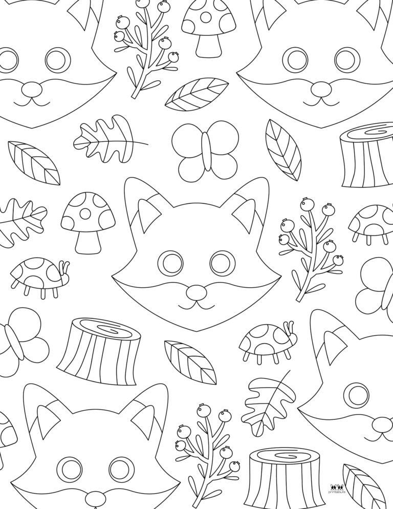 Fox Coloring Pages - 35 Free Pages | Printabulls