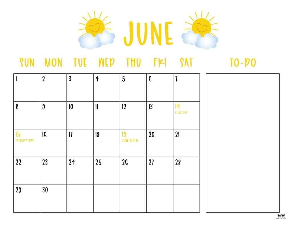 june 2025 calendars - 107 free printables | printabulls