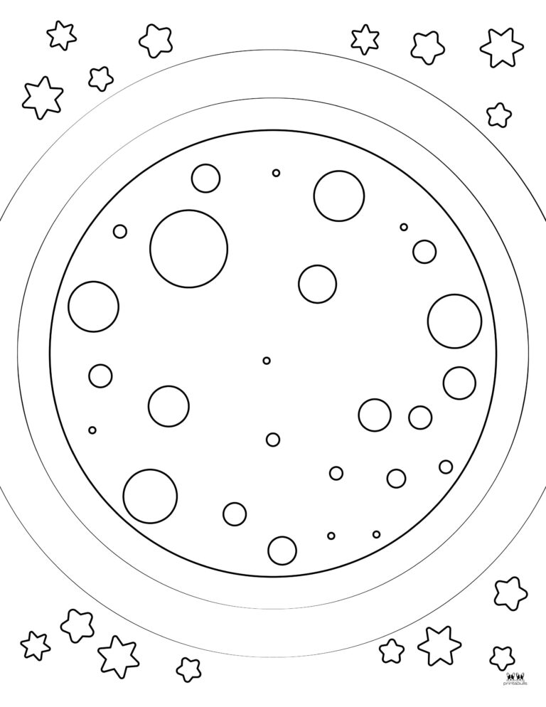Moon Coloring Pages amp Templates - Printable Moon Coloring Page 13 768x994 