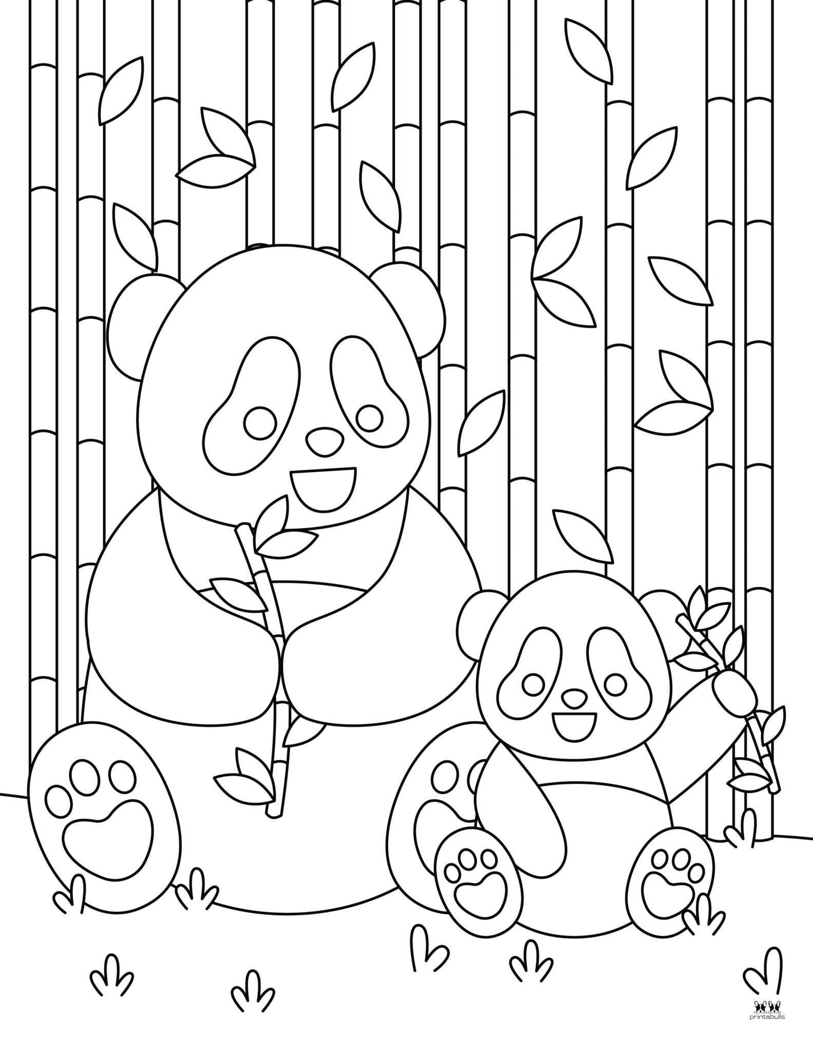 Panda Coloring Pages 25 FREE - Printable Panda Coloring Page 6 1583x2048