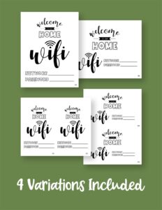 Free Wifi Password Signs - 25 Free Designs | Printabulls