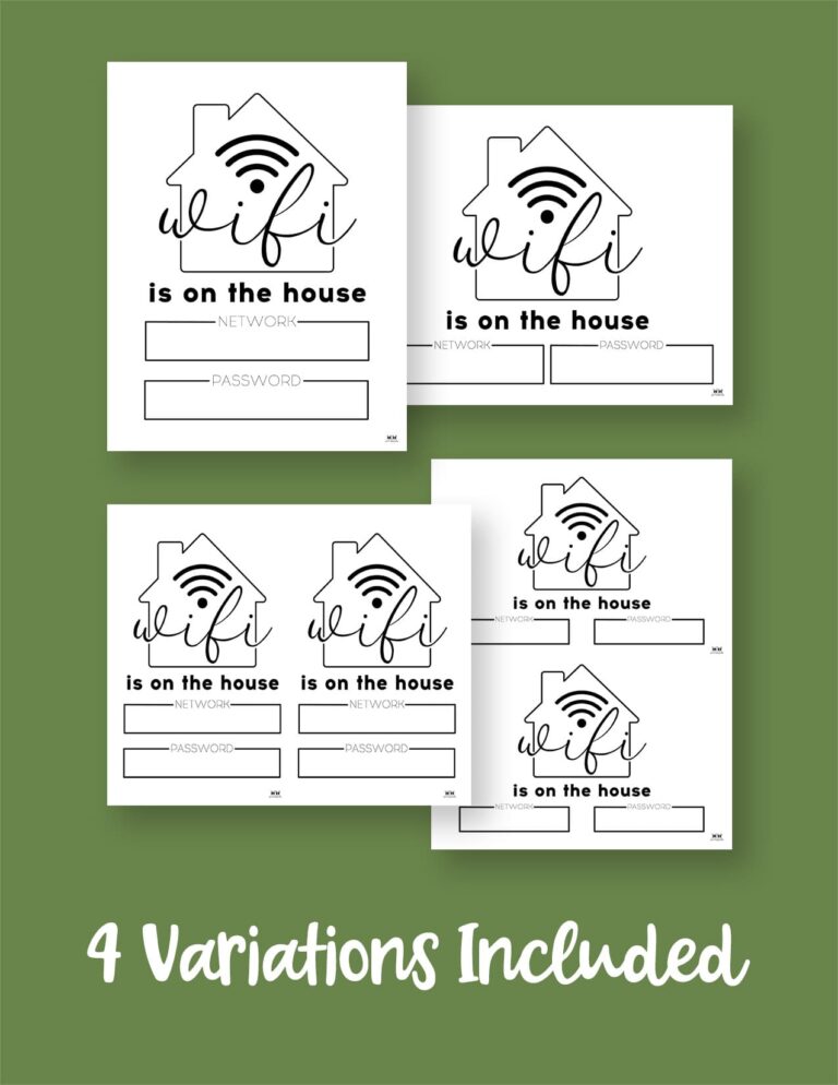 Free Wifi Password Signs - 25 Free Designs | Printabulls