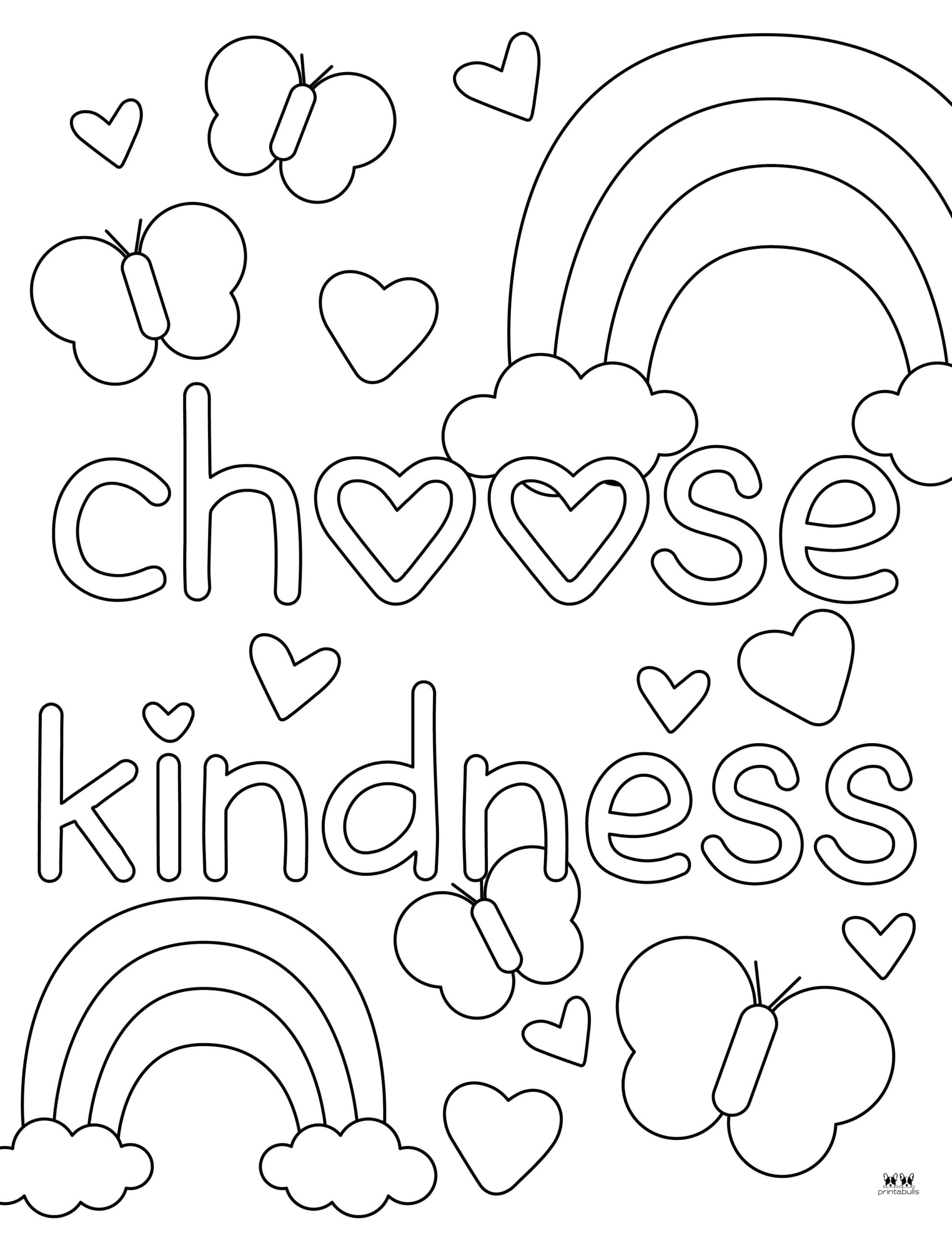 Kindness Coloring Pages - 45 FREE Pages | Printabulls