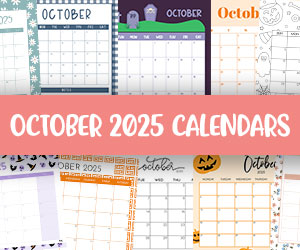 printable october 2025 calendars