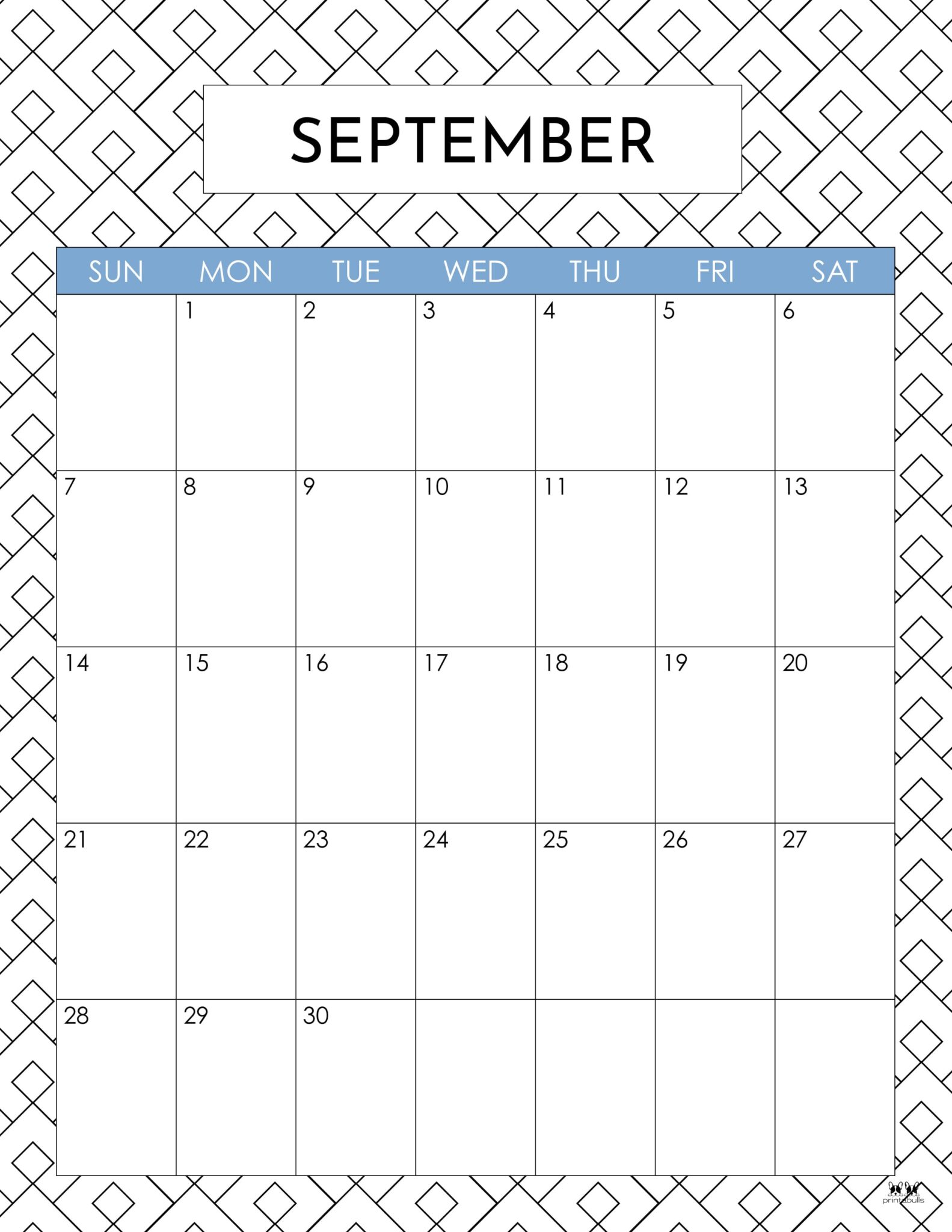 September 2025 Calendars - 107 FREE Printables | Printabulls