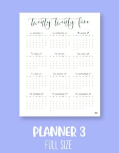 Yearly Calendar Planner Pages - FREE 2025 Pages | Printabulls