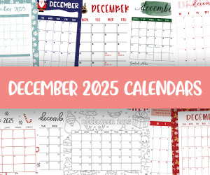 printable december 2025 calendars