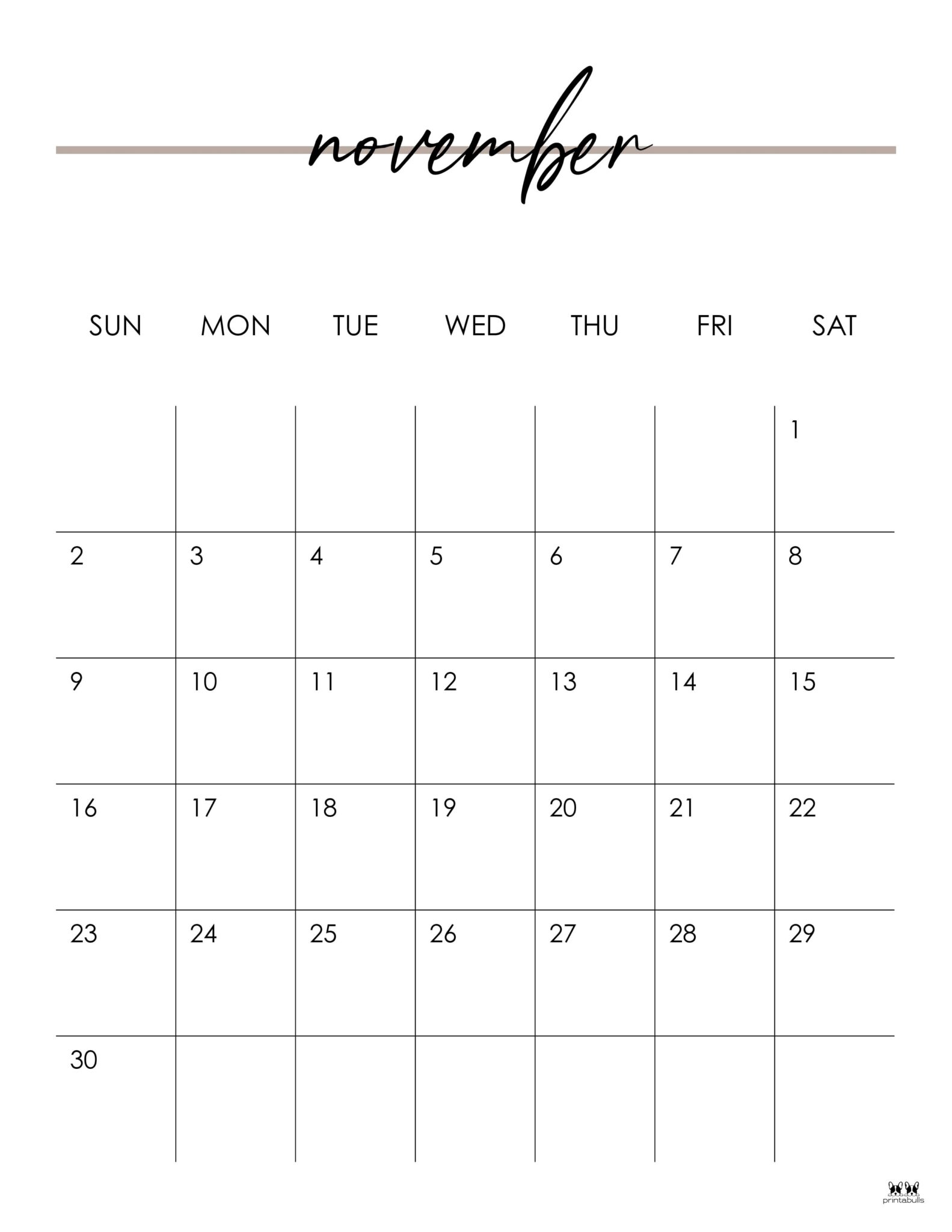 November 2025 Calendars 107 FREE Printables PrintaBulk
