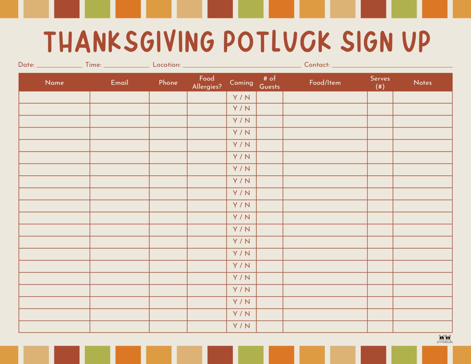 Potluck Sign Up Sheets 74 FREE - Printable Thanksgiving Potluck Sign Up Sheet 2 1536x1187