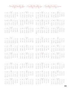 2025 2027 Three Year Calendars - Printable 2025 2027 Three Year Calendar Portrait Style 5 232x300 