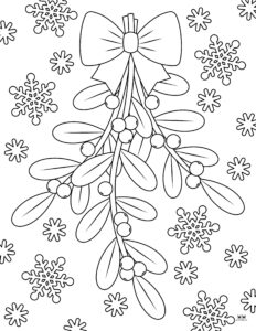 Mistletoe Coloring Pages &amp; Templates - FREE | Printabulls