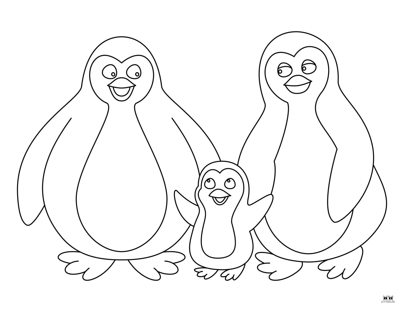 Penguin Coloring Pages & Templates - FREE - PrintaBulk