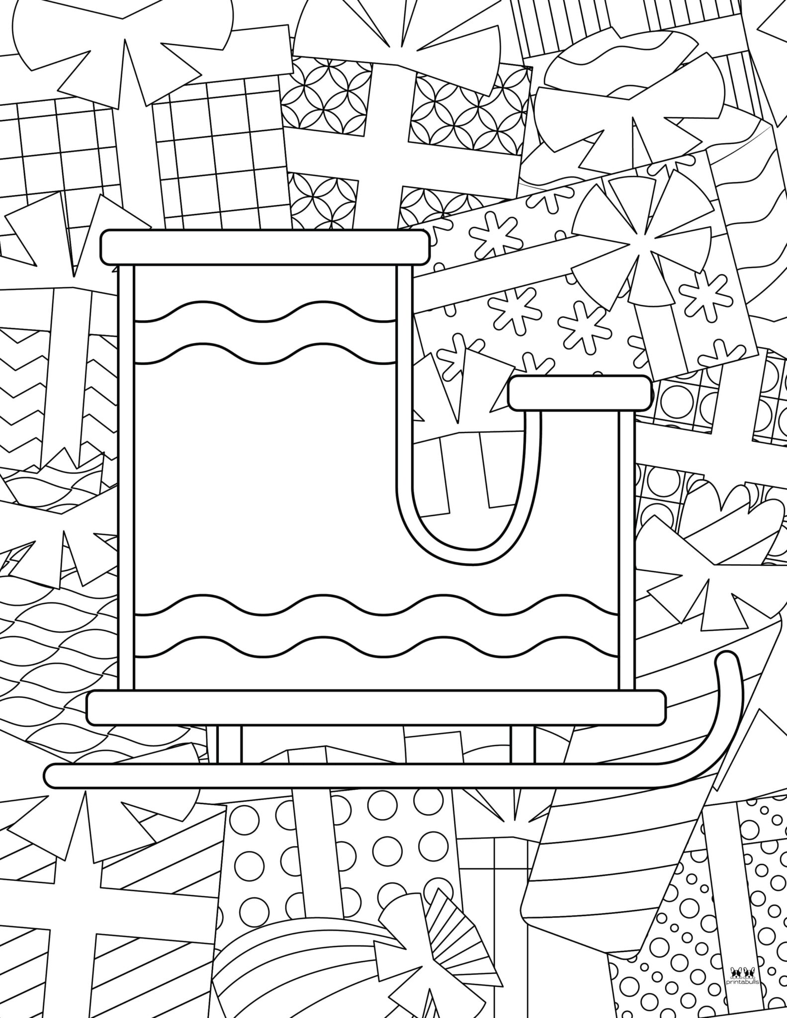 Christmas Sleigh Colouring