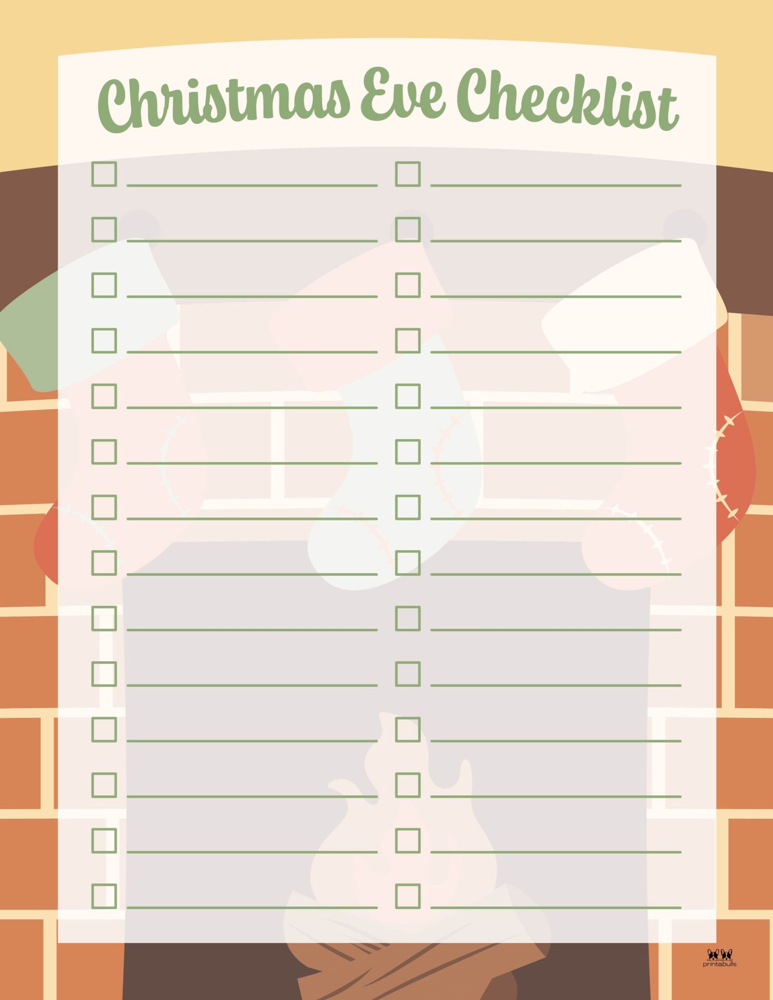 Christmas Eve Checklists - 5 FREE Checklists - PrintaBulk