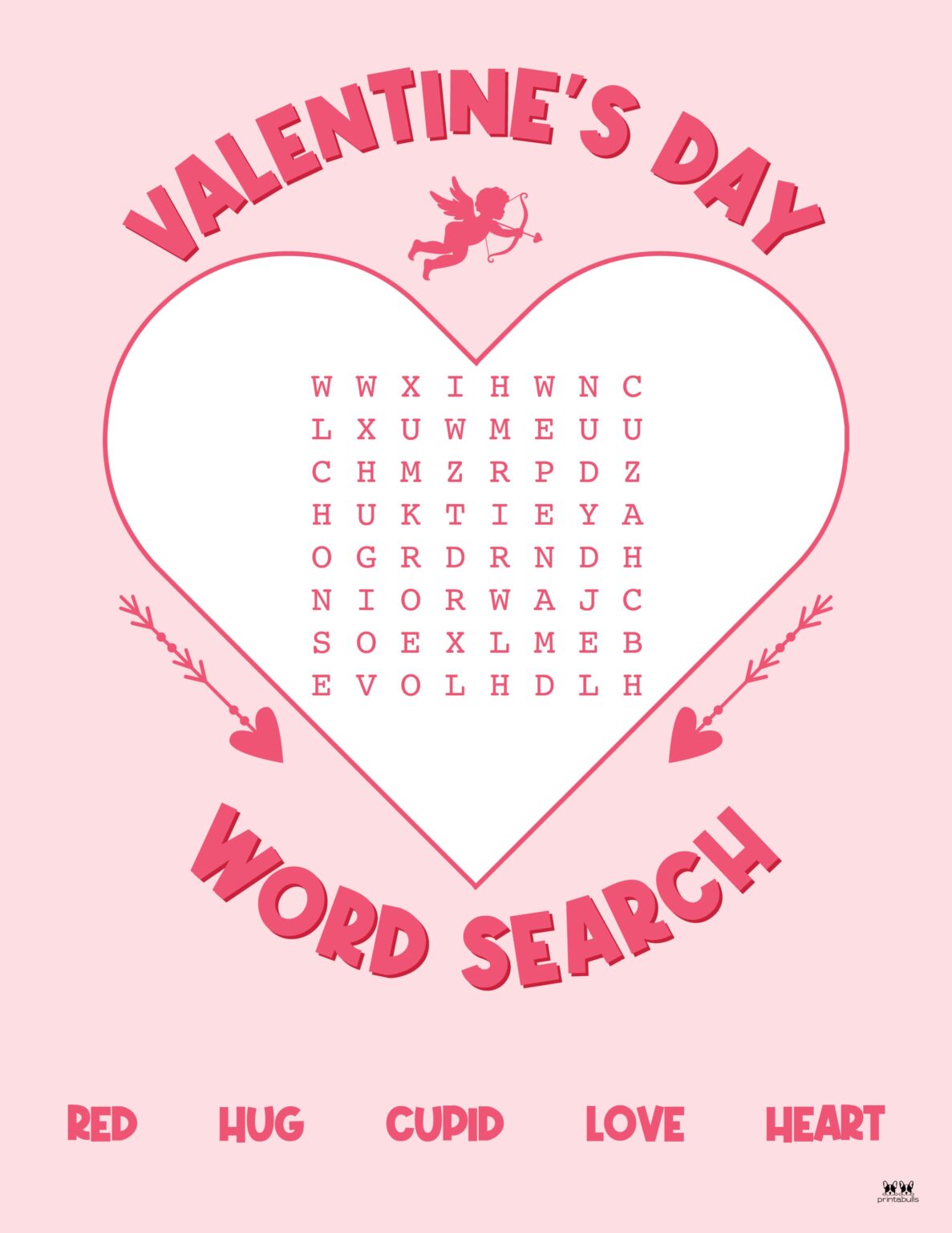 Valentine's Day Word Searches - 20 FREE Pages | Printabulls