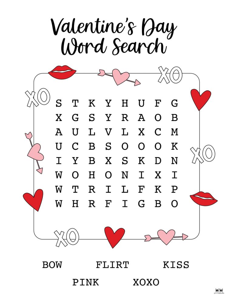 Valentine 39 s Day Word Searches - Printable Valentines Day Word Search Easy 3 768x994 