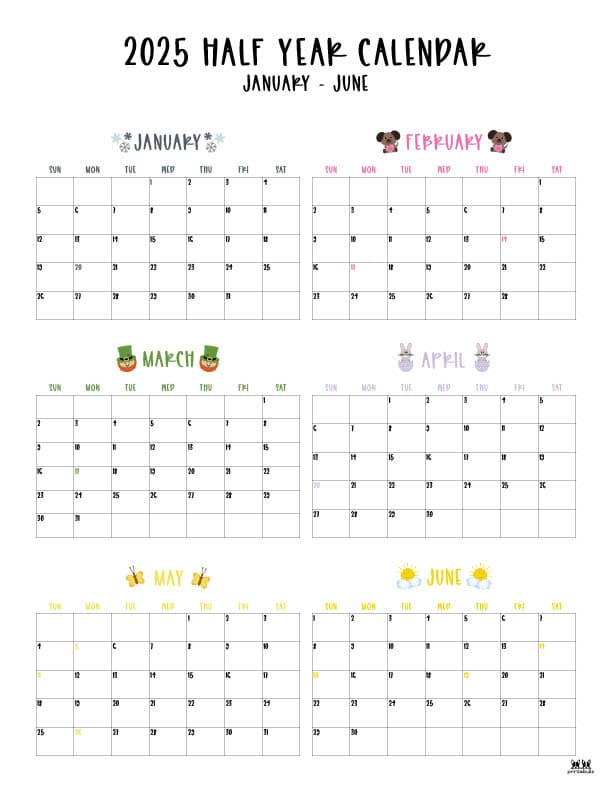 Printable-Six-Month-January-June-2025-Calendars-10-P