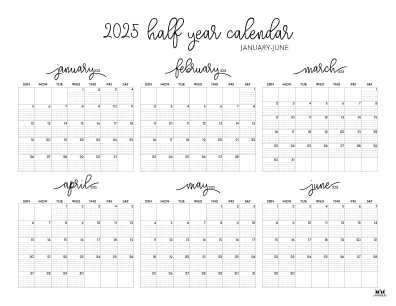 Printable-Six-Month-January-June-2025-Calendars-51-L