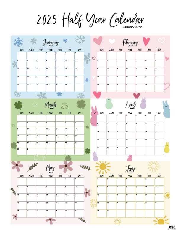 Printable-Six-Month-January-June-2025-Calendars-8-P