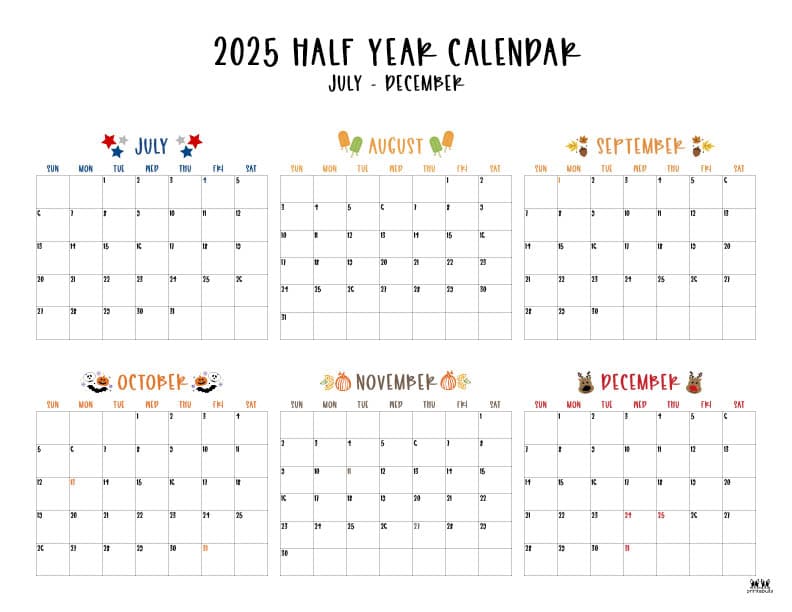 Printable-Six-Month-July-December-2025-Calendars-10-L