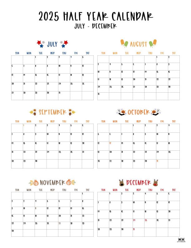 Printable-Six-Month-July-December-2025-Calendars-10-P