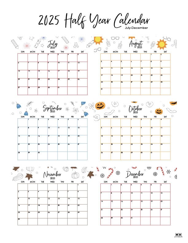 Printable-Six-Month-July-December-2025-Calendars-15-P