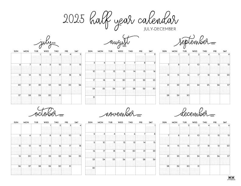 Printable-Six-Month-July-December-2025-Calendars-51-L