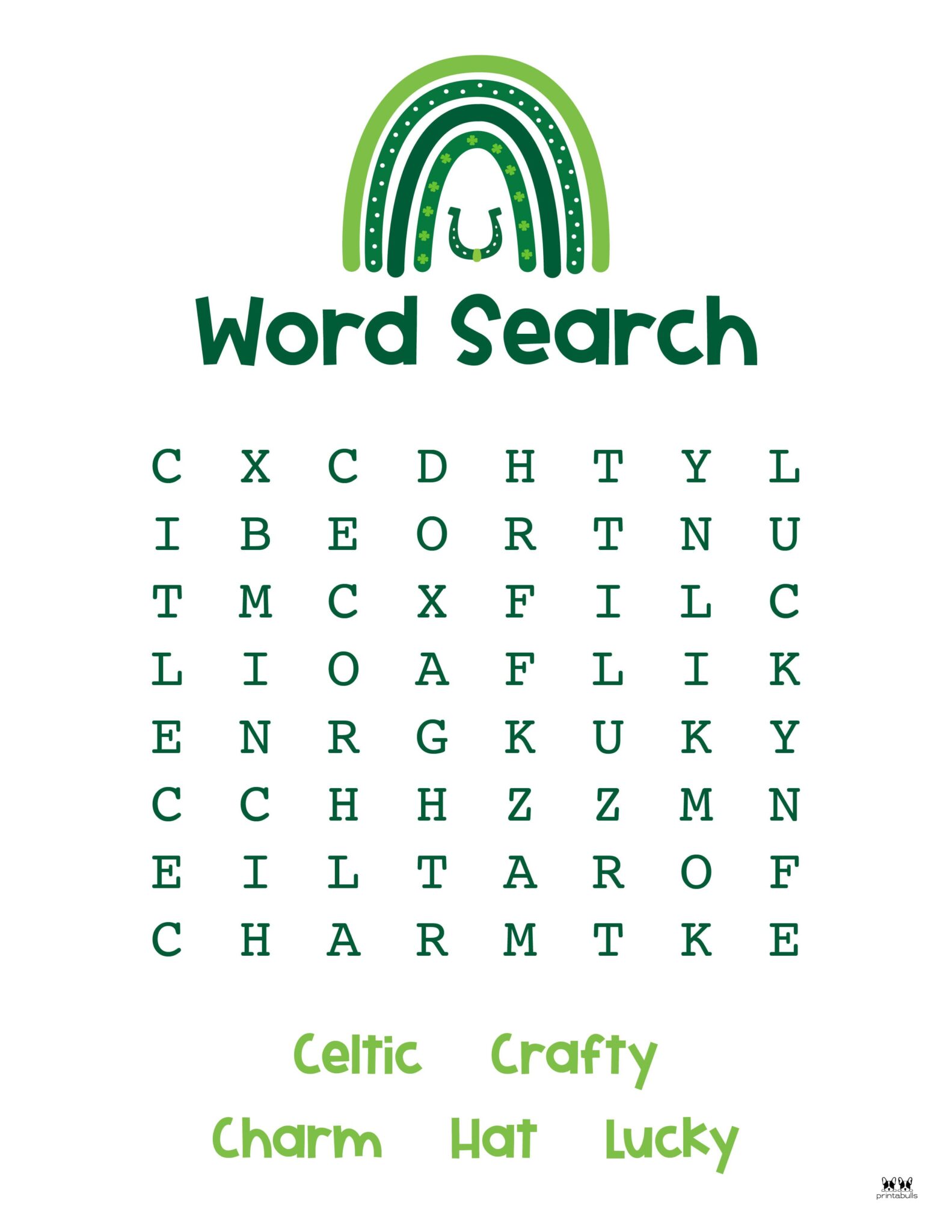 St. Patrick's Day Word Searches - 20 Pages - PrintaBulk
