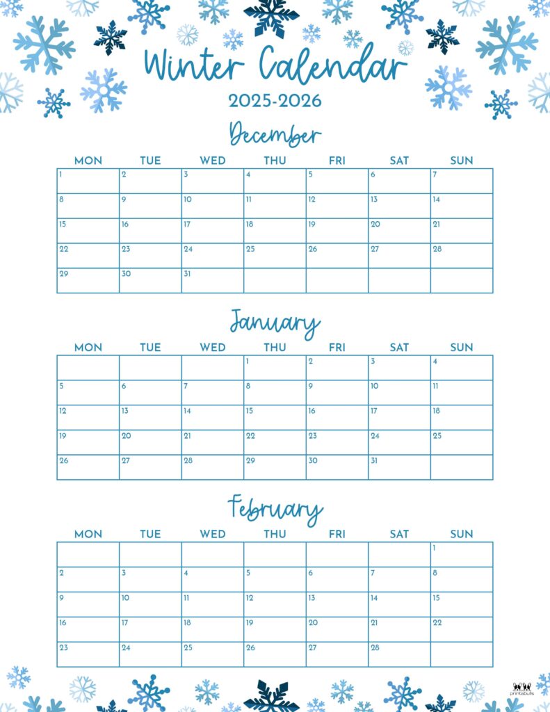 2025-2026 Winter Calendars - 14 FREE Cals 29 Printable-2025-2026-Winter-Calendar-7-MS