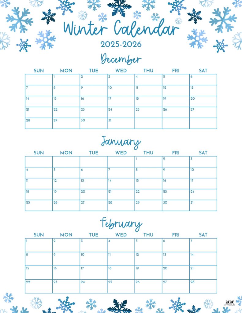 2025-2026 Winter Calendars - 14 FREE Cals 22 Printable-2025-2026-Winter-Calendar-7-SS