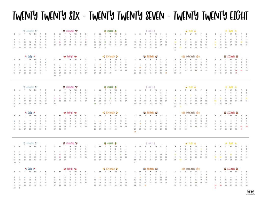 Printable-2026-2028-Three-Year-Calendar-Landscape-Style-3