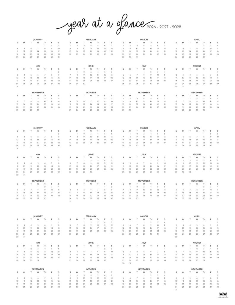 Printable-2026-2028-Three-Year-Calendar-Portrait-Style-2