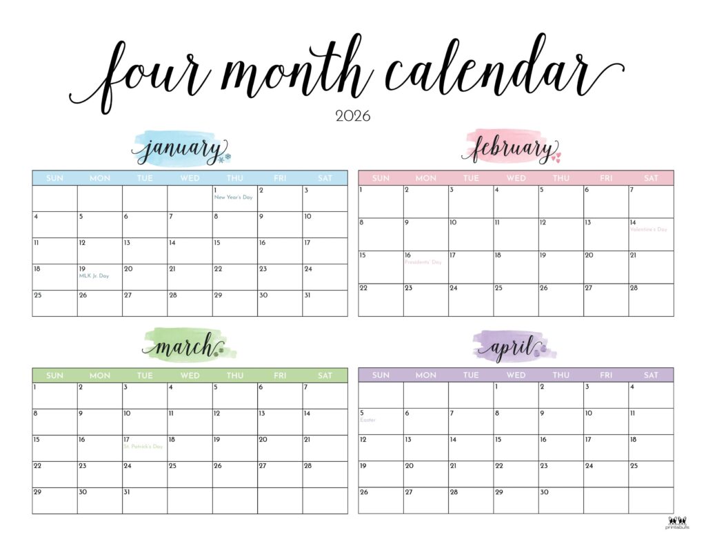 Printable-2026-Four-Month-Calendar-3