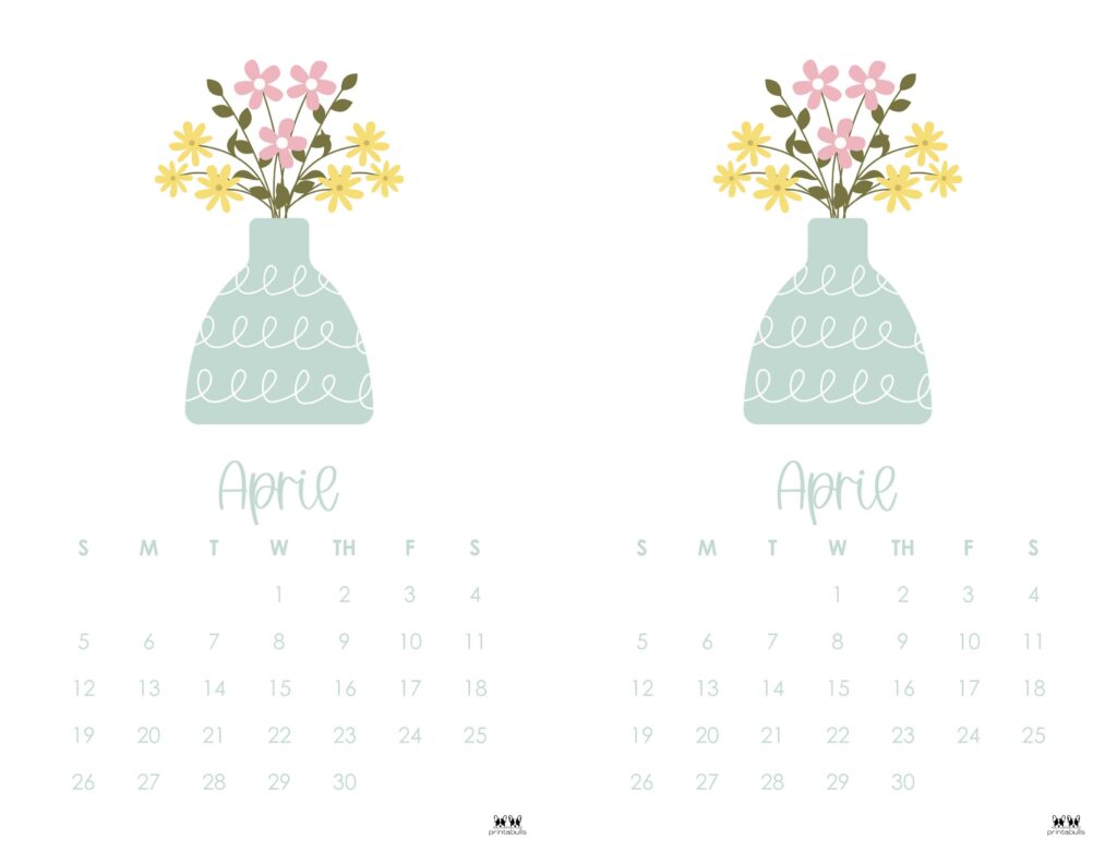April 2026 Calendars - 123 FREE Printables 233 Printable-April-2026-Calendar-Style-106