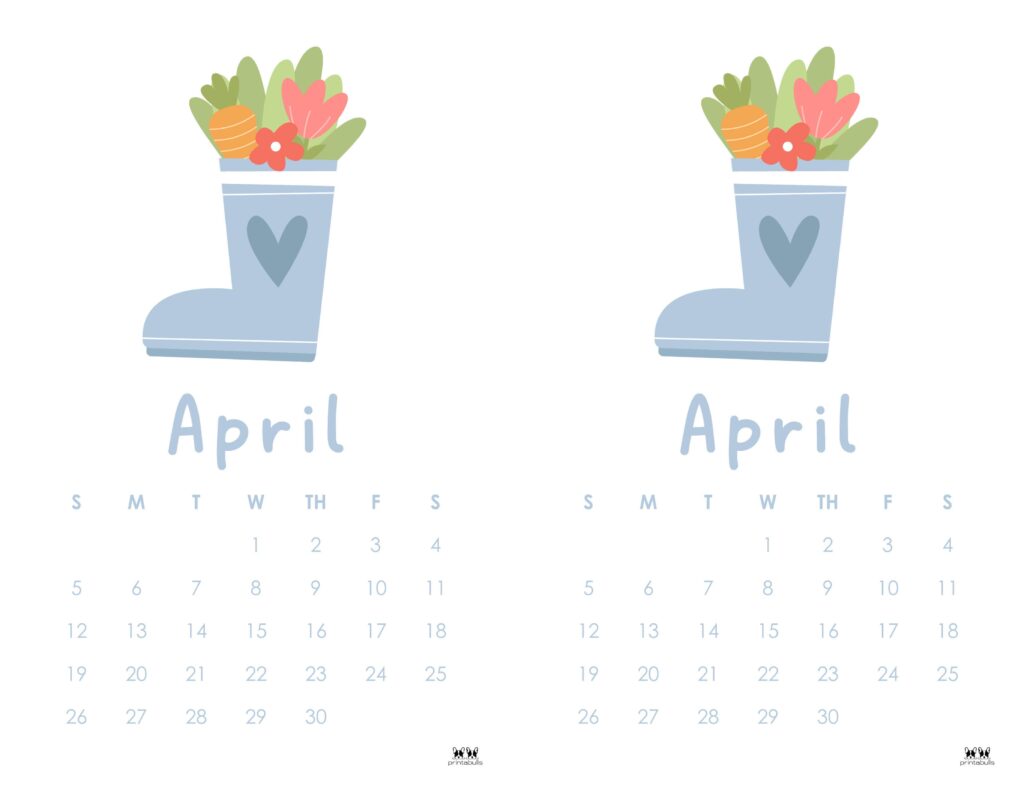 April 2026 Calendars - 123 FREE Printables 234 Printable-April-2026-Calendar-Style-107