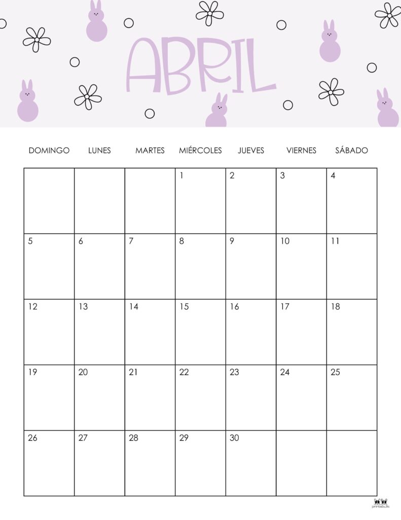 April 2026 Calendars - 123 FREE Printables 244 Printable-April-2026-Calendar-Style-47