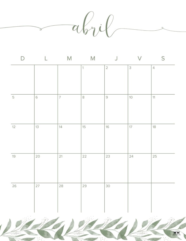 April 2026 Calendars - 123 FREE Printables 246 Printable-April-2026-Calendar-Style-49