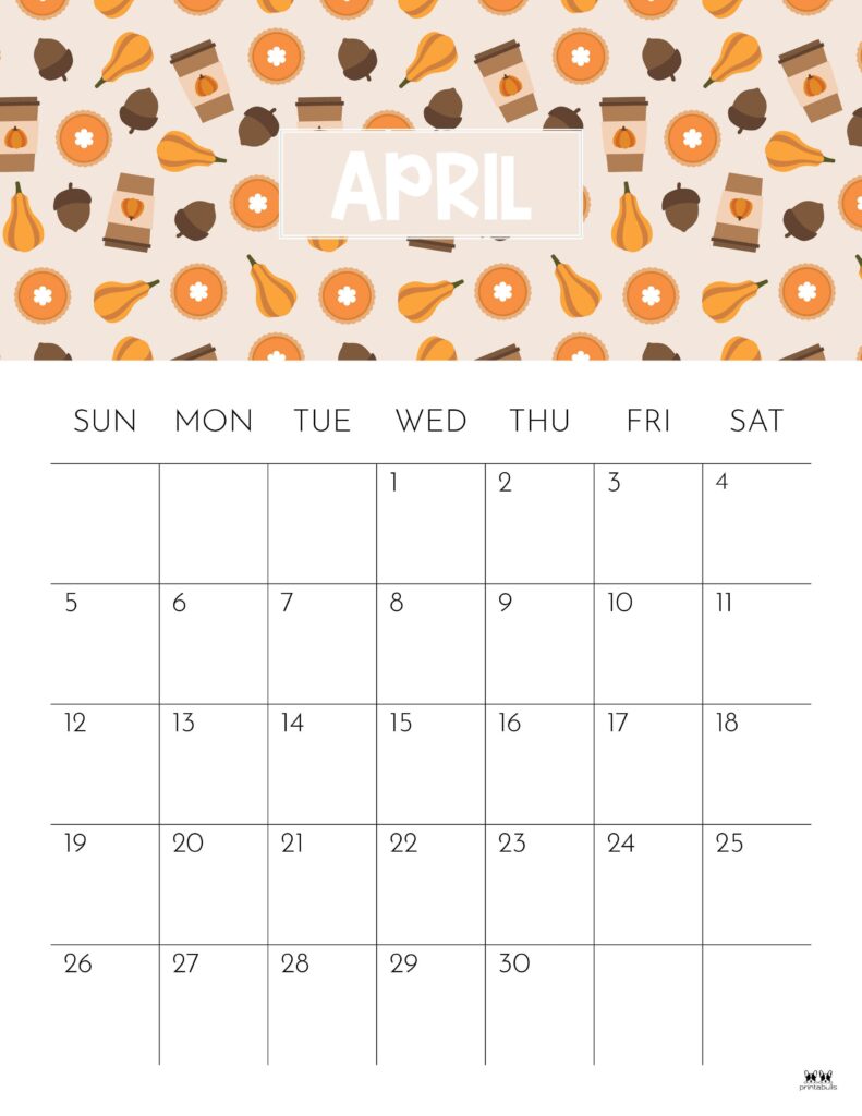 April 2026 Calendars - 123 FREE Printables 241 Printable-April-2026-Calendar-Style-56
