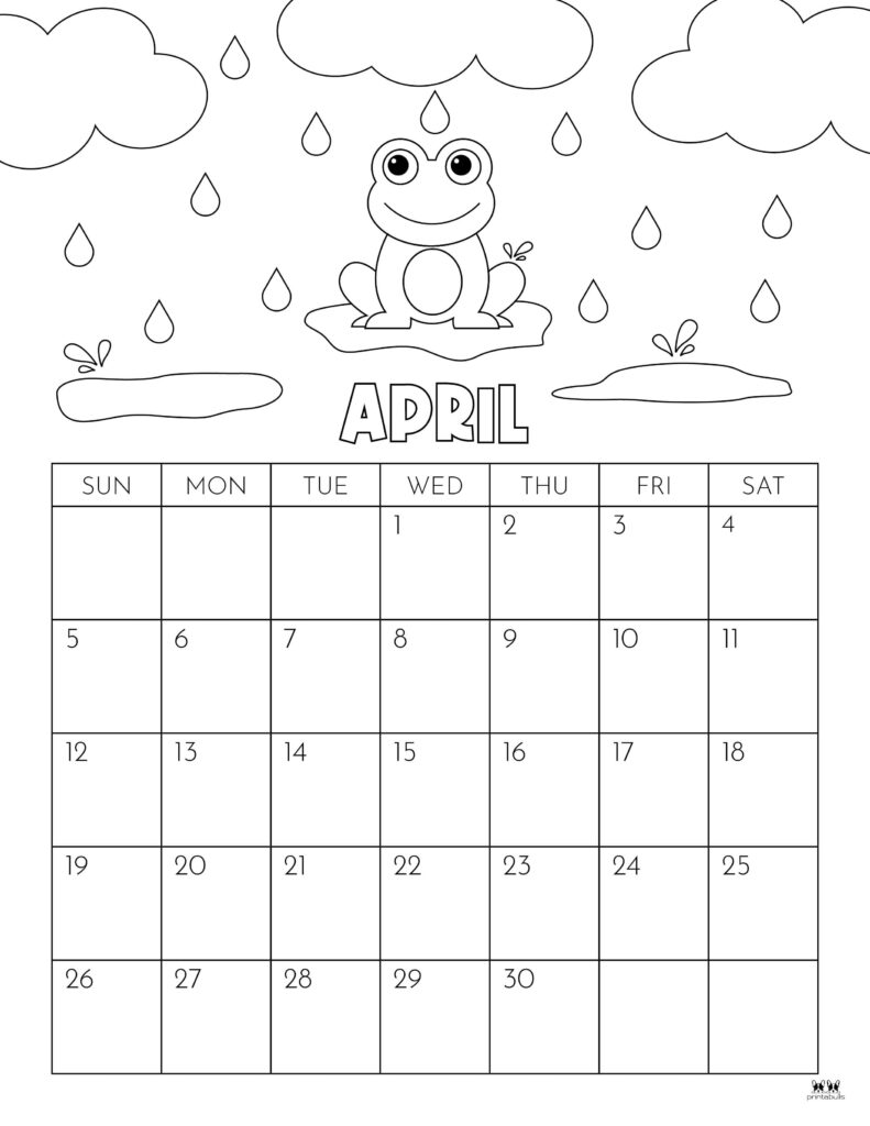 April 2026 Calendars - 123 FREE Printables 235 Printable-April-2026-Calendar-Style-58
