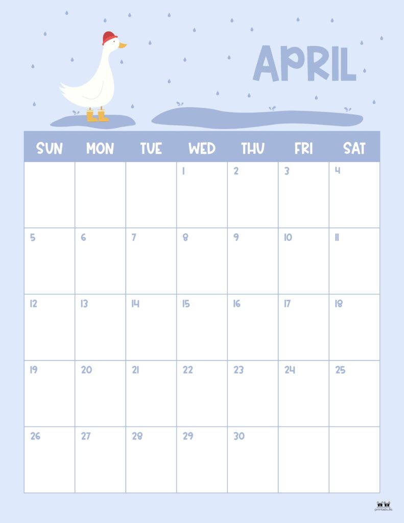 April 2026 Calendars - 123 FREE Printables 239 Printable-April-2026-Calendar-Style-61