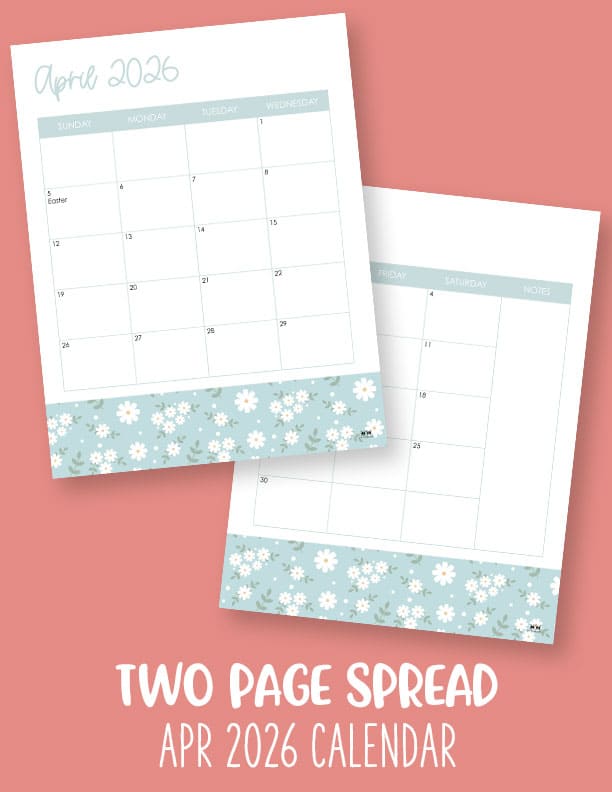April 2026 Calendars - 123 FREE Printables 220 Printable-April-2026-Calendar-Style-67