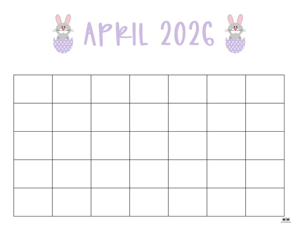 April 2026 Calendars - 123 FREE Printables 157 Printable-April-2026-Calendar-Style-83