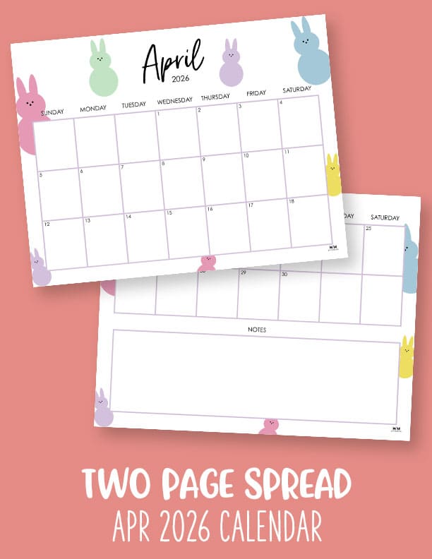 April 2026 Calendars - 123 FREE Printables 223 Printable-April-2026-Calendar-Style-85