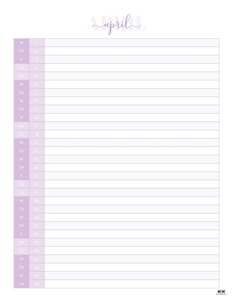 April 2026 Calendars - 123 FREE Printables 215 Printable-April-2026-Calendar-Style-93