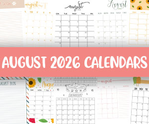 printable august 2026 calendars