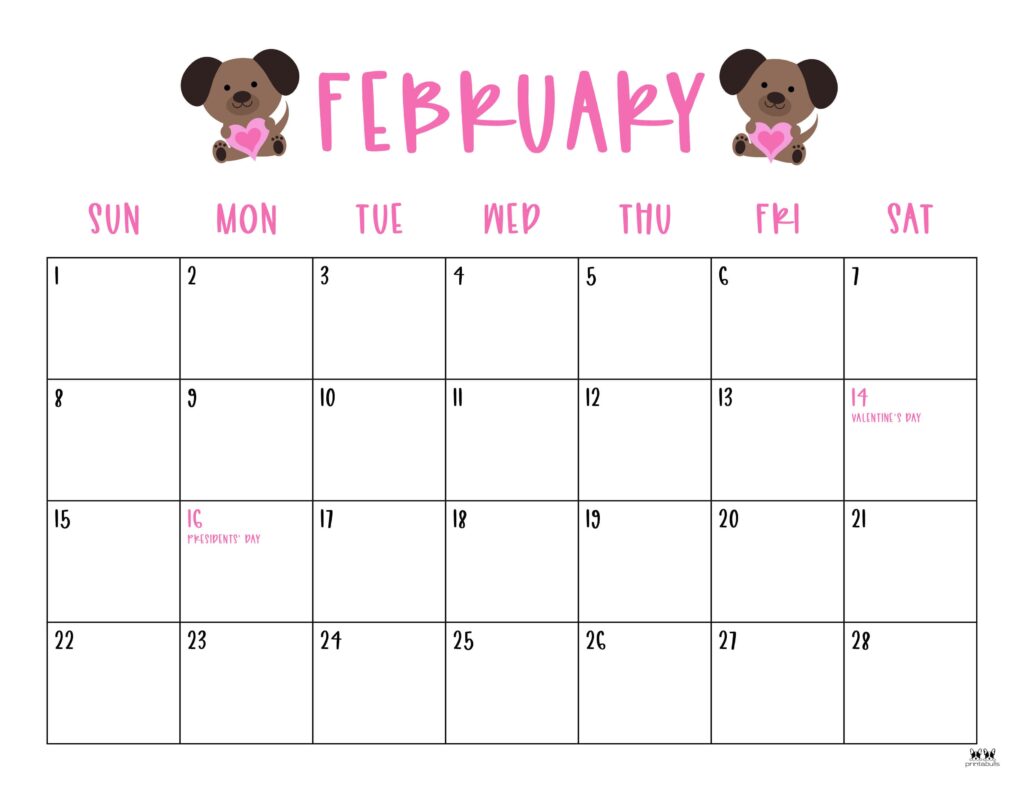 February 2026 Calendars - 123 FREE Printables 147 Printable-February-2026-Calendar-Style-10